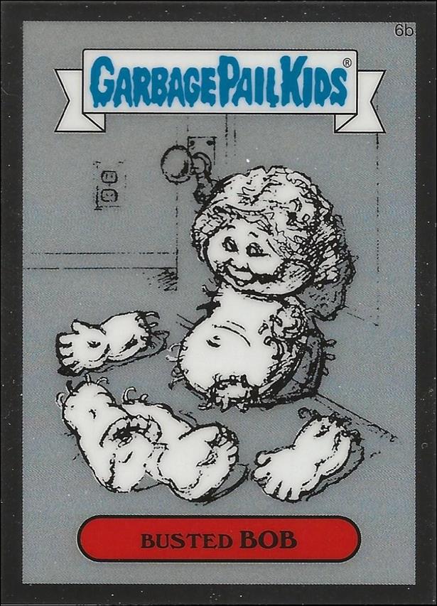 Garbage Pail Kids Chrome (Pencil Art Parallel Subset) card 6b Busted Bob
