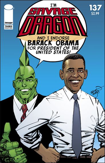 Savage Dragon (1993) issue 137-D Barack Obama Red Logo & Blue Cover (3rd Printing)
