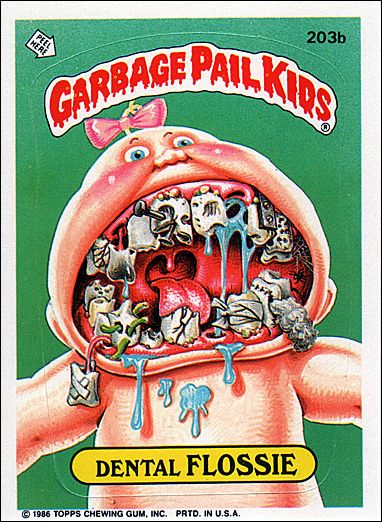 Garbage Pail Kids: Series 05 (Base Set) card 203b Dental Flossie