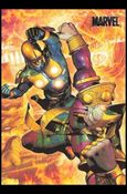 Marvel Heroes and Villains (Silver Foil Parallel Base Set) card 23 Nova vs Sphinx