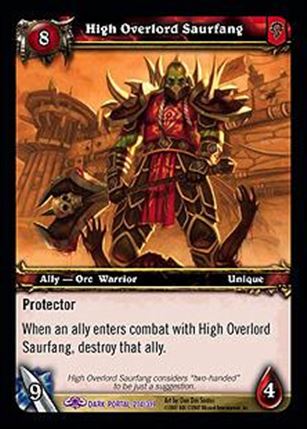 World of Warcraft: Through the Dark Portal (Base Set) card 214 High Overlord Saurfang