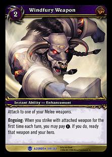 World of Warcraft: Heroes of Azeroth (Base Set) card 119 Windfury Weapon