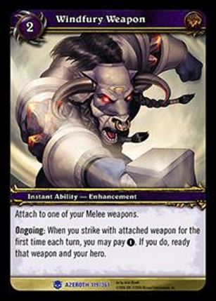 World of Warcraft: Heroes of Azeroth (Base Set) card 119 Windfury Weapon