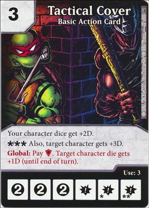 Dice Masters Teenage Mutant Ninja Turtles  card 57 Tactical Cover - Basic Action Card 