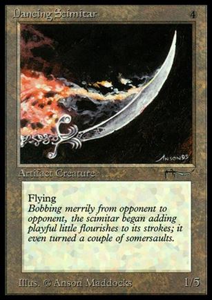 Magic the Gathering: Arabian Nights (Base Set) card 61 Dancing Scimitar