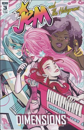 Jem and the Holograms:  Dimensions issue 3 Nicole Goux Cover