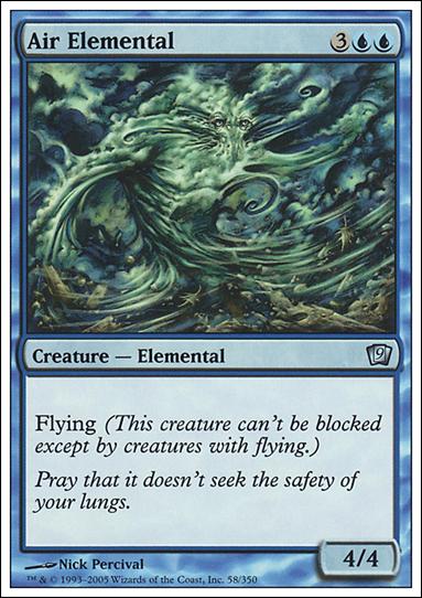 Magic the Gathering: 9th Edition (Base Set) card 58 Air Elemental