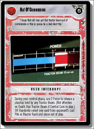 Star Wars: A New Hope Limited (Base Set) card 134 Out Of Commission