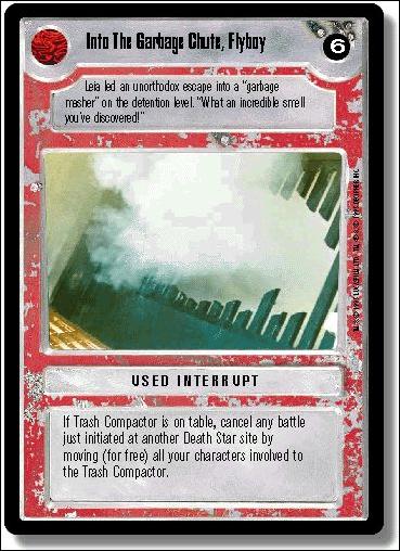 Star Wars: Premiere Limited (Base Set) card 266 Into the Garbage Chute Flyboy