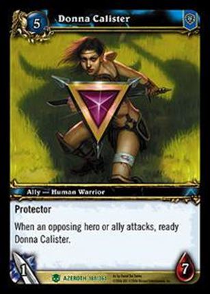 World of Warcraft: Heroes of Azeroth (Base Set) card 181 Donna Calister