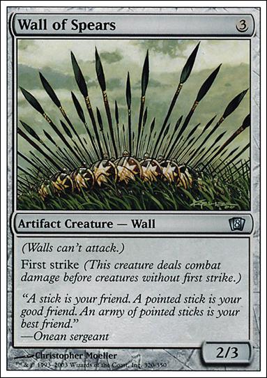 Magic the Gathering: 8th Edition (Base Set) card 320 Wall of Spears