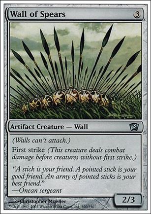 Magic the Gathering: 8th Edition (Base Set) card 320 Wall of Spears
