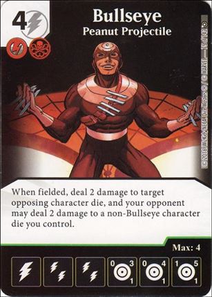 Marvel Dice Masters Civil War card 75 Bullseye: Peanut Projectile