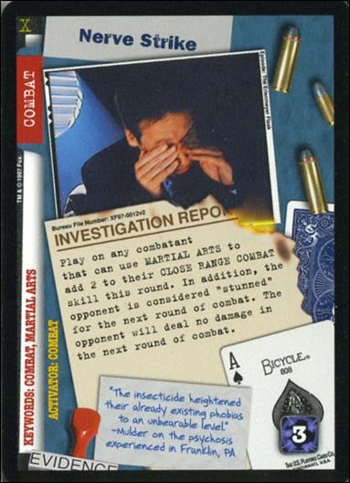 X-Files: The Truth Is Out There (Base Set) card XF97-0012v2 Nerve Strike