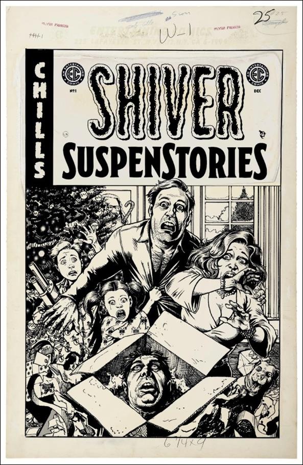 Shiver Suspenstories issue 1-D Darick Robertson B&W Artist 1:20 Cover