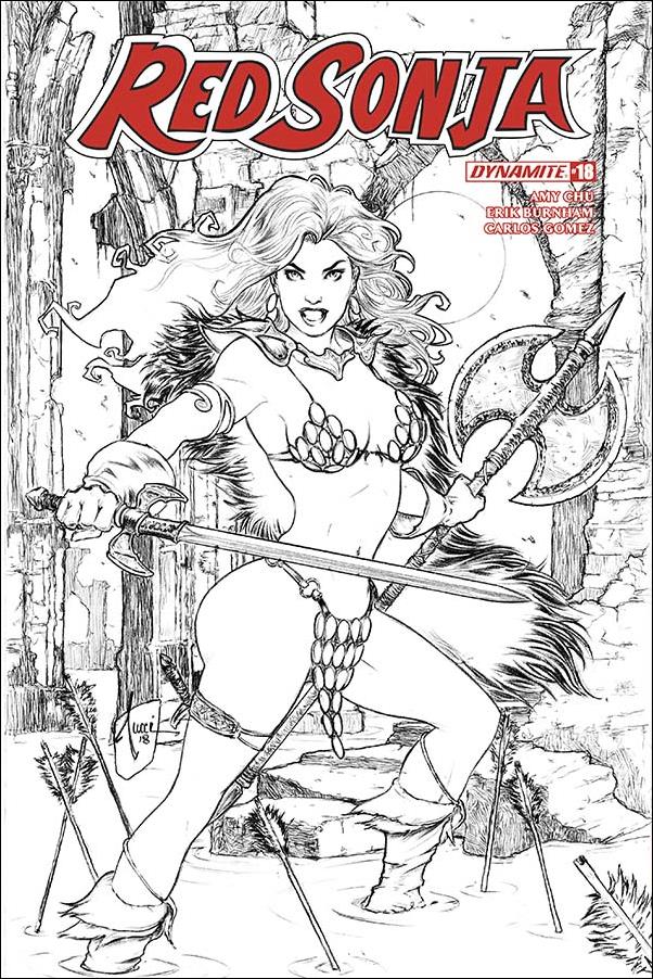 Red Sonja (2017) issue 18-H Billy Tucci B&W Cover