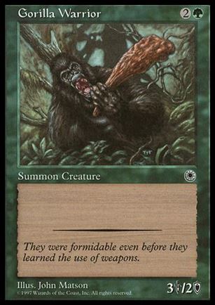 Magic the Gathering: Portal (Base Set) card 168 Gorilla Warrior