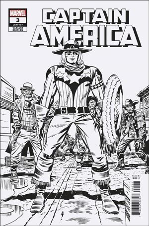 Captain America (2018) issue 3-D Jack Kirby B&W 1:100 Remastered Cover