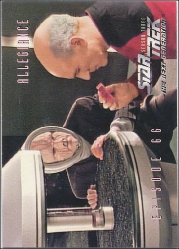 Star Trek: The Next Generation - The Episode Collection Season Three (Base Set) card 283 Allegiance, Episode 66A