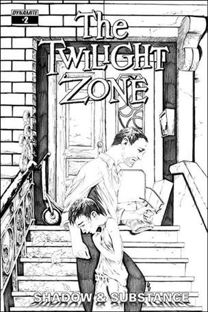 Twilight Zone:  Shadow & Substance issue 2-E Jonathan Lau 1:20 Black & White Cover
