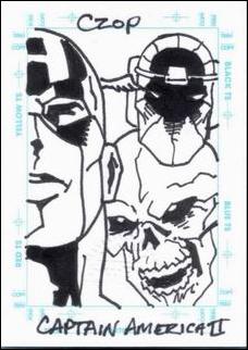 Marvel: The Silver Age (Sketchagraphs Sketch Subset) card JC-B John Czop - Captain America II