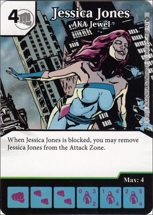 Marvel Dice Masters Civil War card 81 Jessica Jones:AKA Jewel