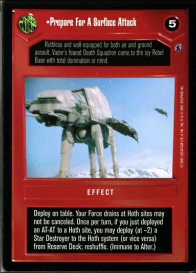 Star Wars: Reflections III (Base Set) card 57 Prepare For A Surface Attack