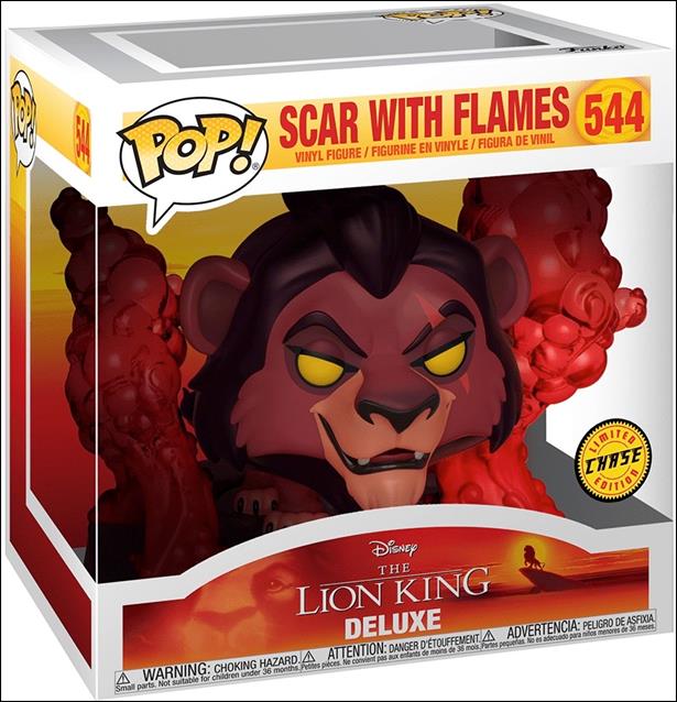POP! Disney figure 544-B Scar with Flames (Red) Chase Hot Topic Exclusive