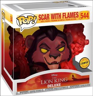 POP! Disney figure 544-B Scar with Flames (Red) Chase Hot Topic Exclusive