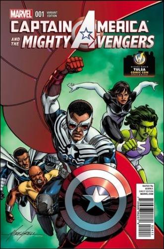 Captain America & the Mighty Avengers issue 1-E Mike Grell Wizard World Tulsa Cover