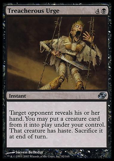 Magic the Gathering: Planar Chaos (Base Set) card 82 Treacherous Urge