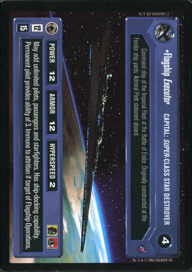 Star Wars: Death Star II Limited (Base Set) card 64 Flagship Executor