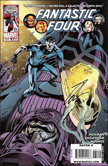 Fantastic Four (1961) issue 571-D DF Alan Davis Cover (Signed by Hickman) 1/145