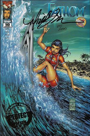 Fathom (1998) issue 10-D DF Perfect 10 Gold Cover (Signed M. Turner) 1/1500