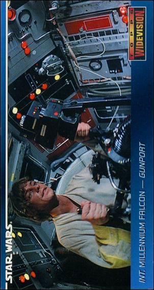 Star Wars Widevision (Promo) card K-02 Int. Millennium Falcon - Gunport