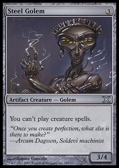 Magic the Gathering: 10th Edition (Base Set) card 344 Steel Golem
