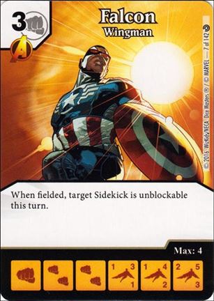 Marvel Dice Masters Civil War card 7 Falcon: Wingman
