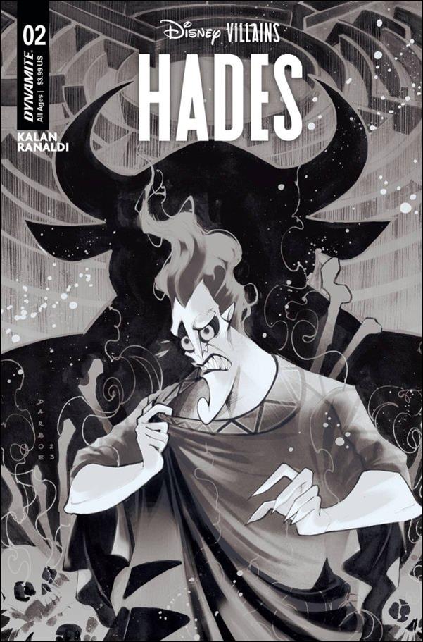 Disney Villains: Hades issue 2-F Karen S. Darboe 1:15 B&W Cover