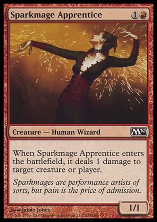 Magic the Gathering: 2010 Core Set (Base Set) card 158 Sparkmage Apprentice