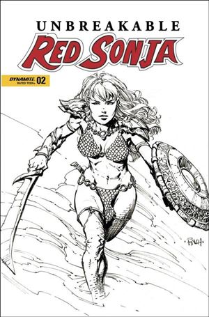 Unbreakable Red Sonja issue 2-D David Finch B&W Cover