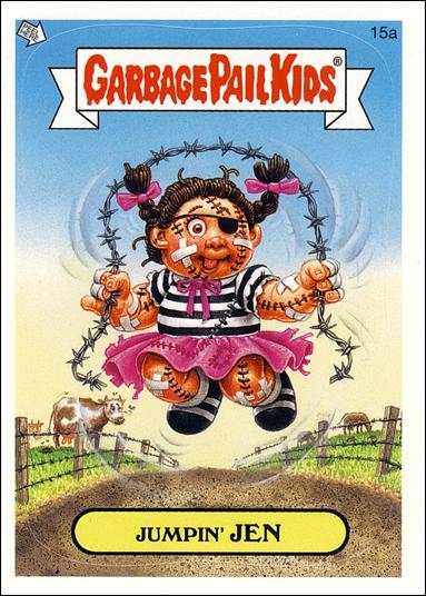 Garbage Pail Kids All-New Series 4 (Base Set) card 15a Jumpin' Jen