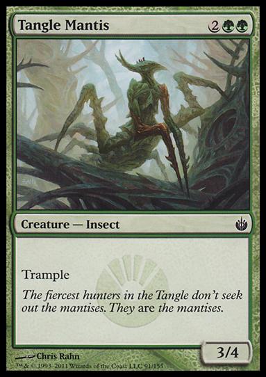 Magic the Gathering: Mirrodin Besieged (Base Set) card 91 Tangle Mantis