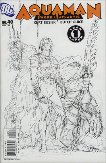 Aquaman: Sword of Atlantis issue 40-C Ian Churchill Sketch Cover (2nd Printing)