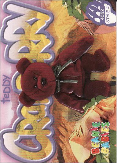 Beanie Babies Series 4 (Base Set) card 243 Teddy Cranberry