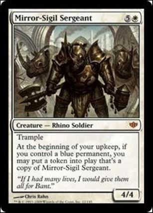 Magic the Gathering: Conflux (Base Set) card 12 Mirror-Sigil Sergeant