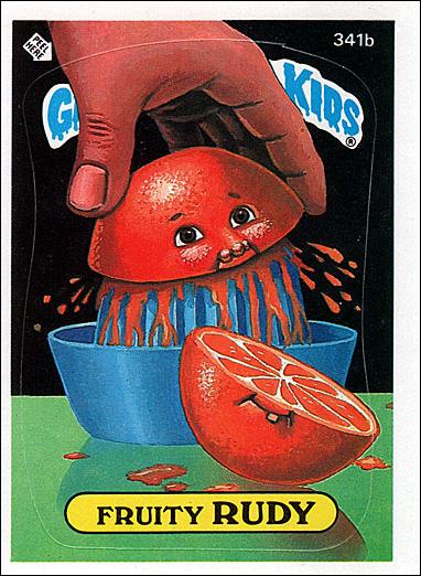 Garbage Pail Kids: Series 09 (Base Set) card 341b Fruity Rudy