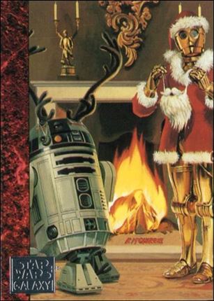Star Wars Galaxy: Series 1 (Factory Base Set) card 77 Santa Threepio