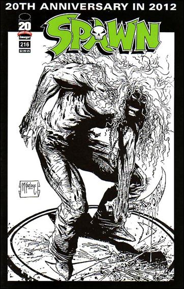 Spawn issue 216-B Black-And-White Cover