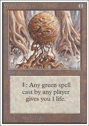 Magic the Gathering: Unlimited (Base Set) card 277 Wooden Sphere