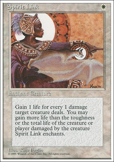 Magic the Gathering: 4th Edition (Base Set) card 51 Spirit Link